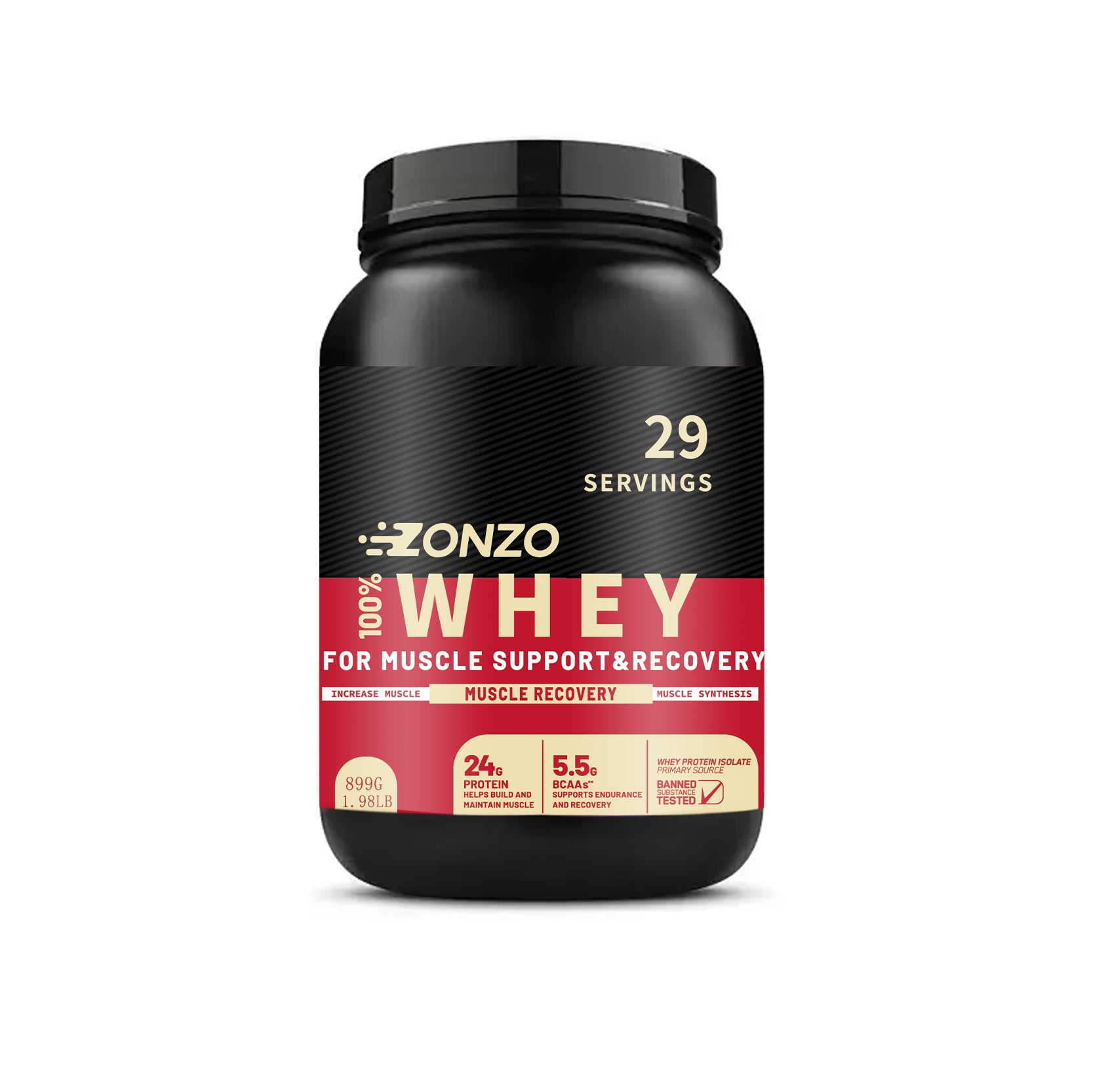 Ascend Labs USA Whey Protein – Muscle Recovery & Lean Muscle Support – 24g Protein – 29 Servings