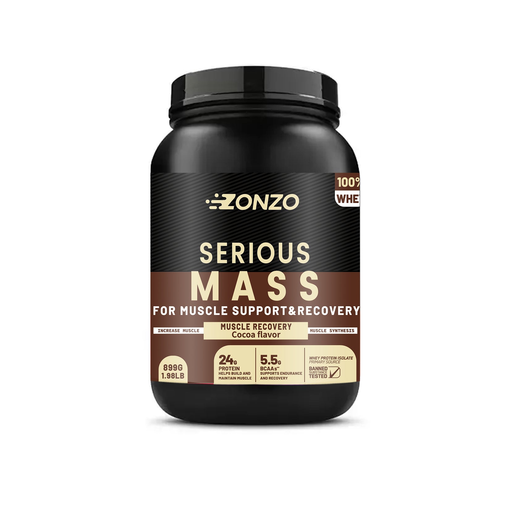 Ascend Labs USA Serious Mass – Muscle Support & Recovery Protein Formula – 899g